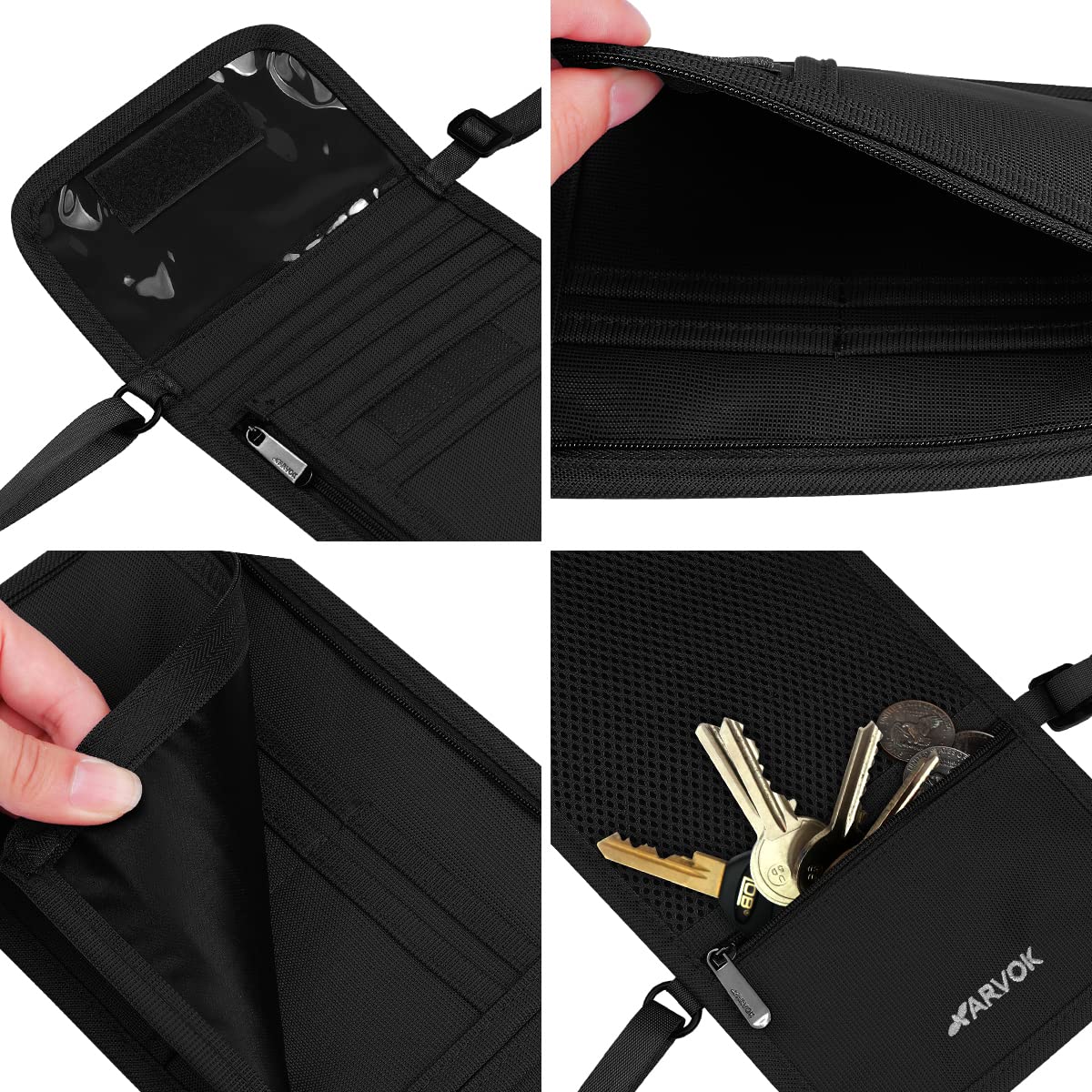 ARVOK Travel Accessories Brustbeutel RFID Nylon schwarz