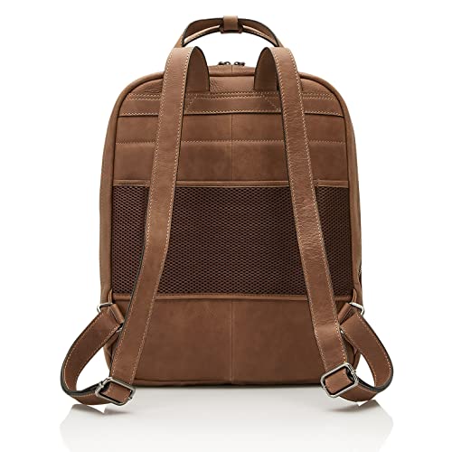 Castelijn & Beerens Firenze Laptop-Rucksack 15,6 Zoll Cognac Leder