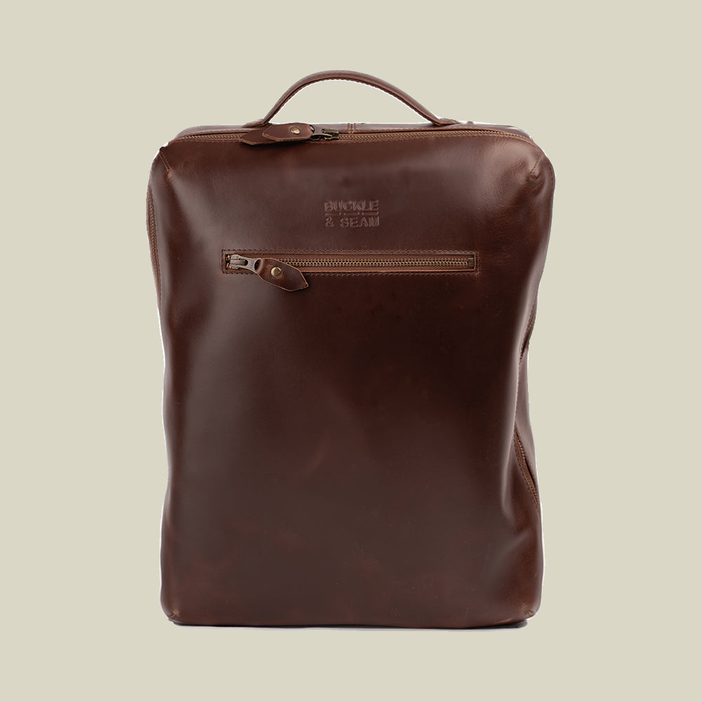 Buckle & Seam Mik Rucksack Leder 16 Zoll Laptopfach