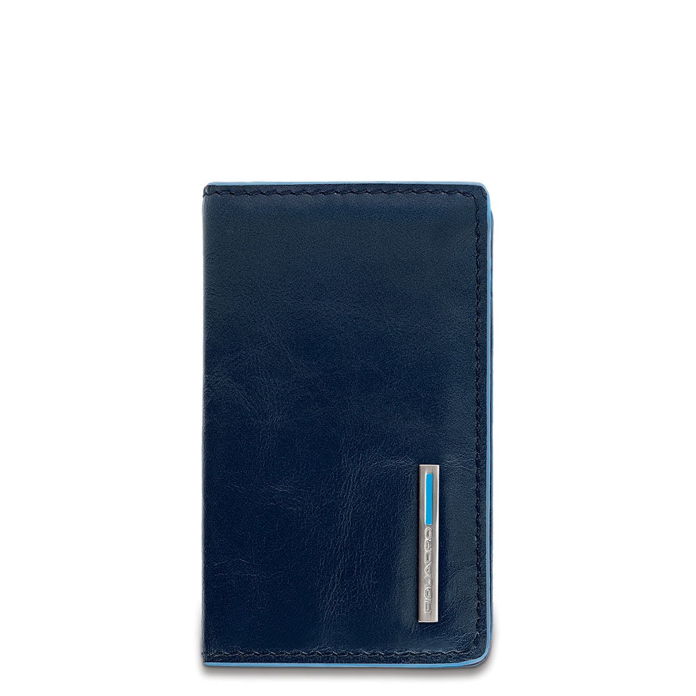 Piquadro Black Square Visitenkarten-Etui schwarz Leder