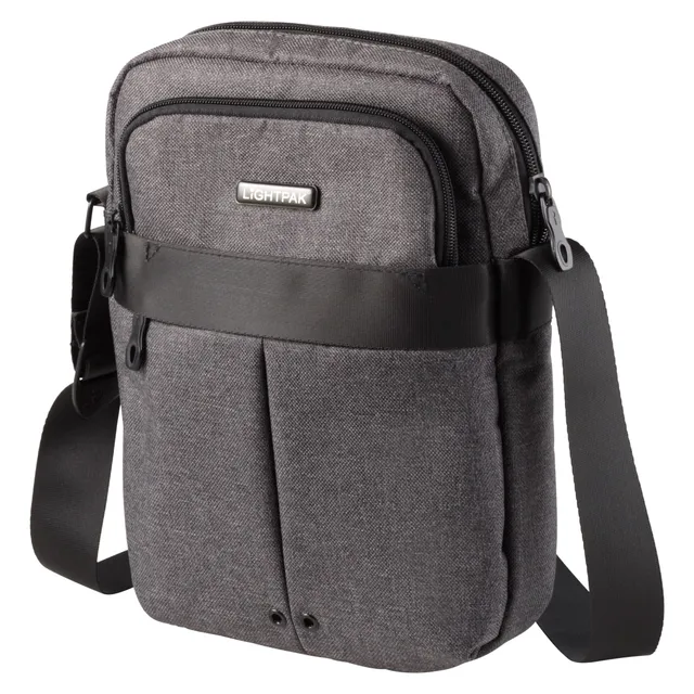 Lightpak Epsilon Umhängetasche grau Polyester Tabletfach