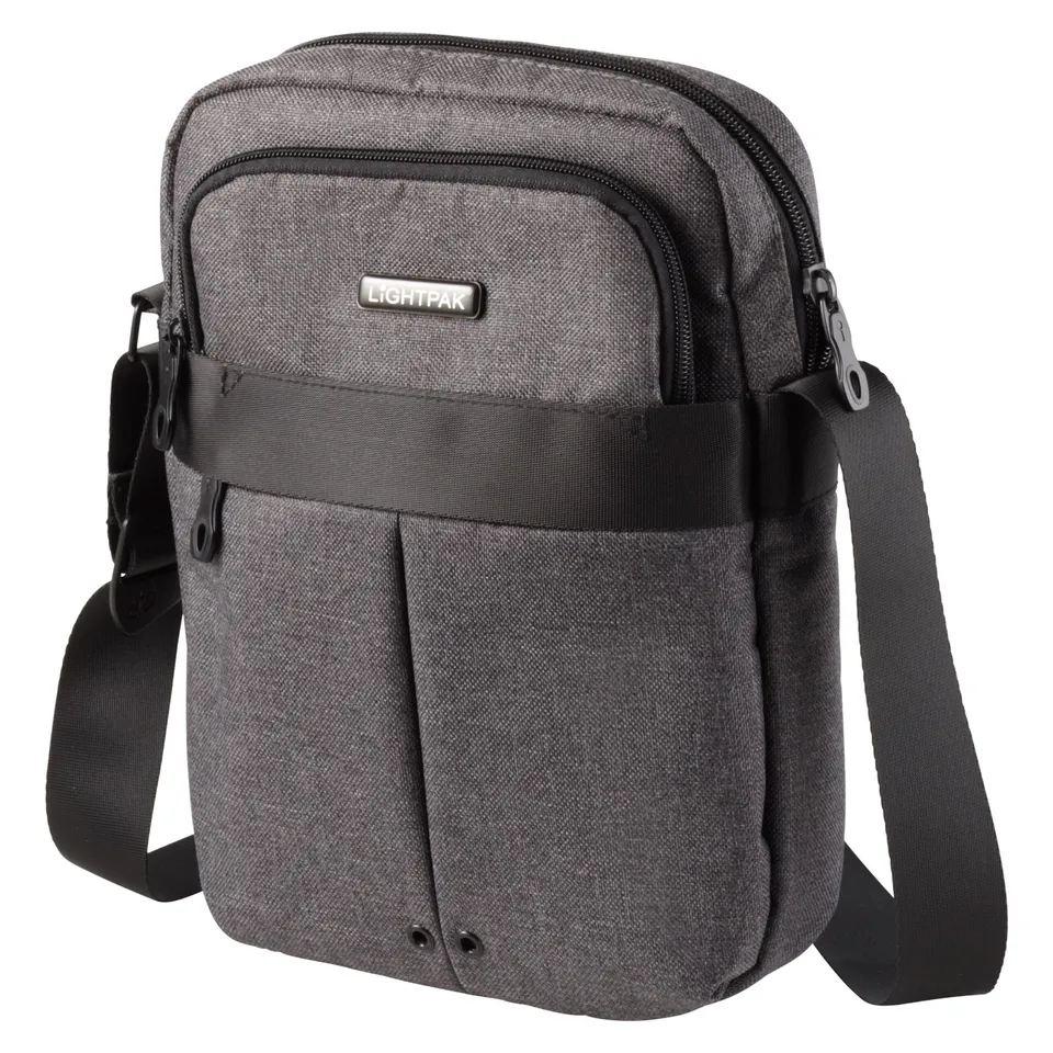 Lightpak Epsilon Umhängetasche grau Polyester Tabletfach