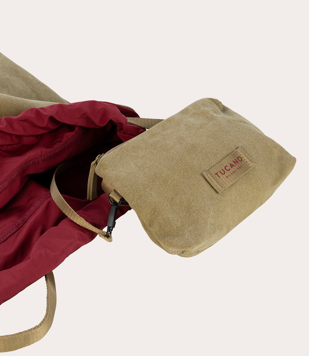 Tucano Carry Shopper Large Weekender Beige 43 L Canvas