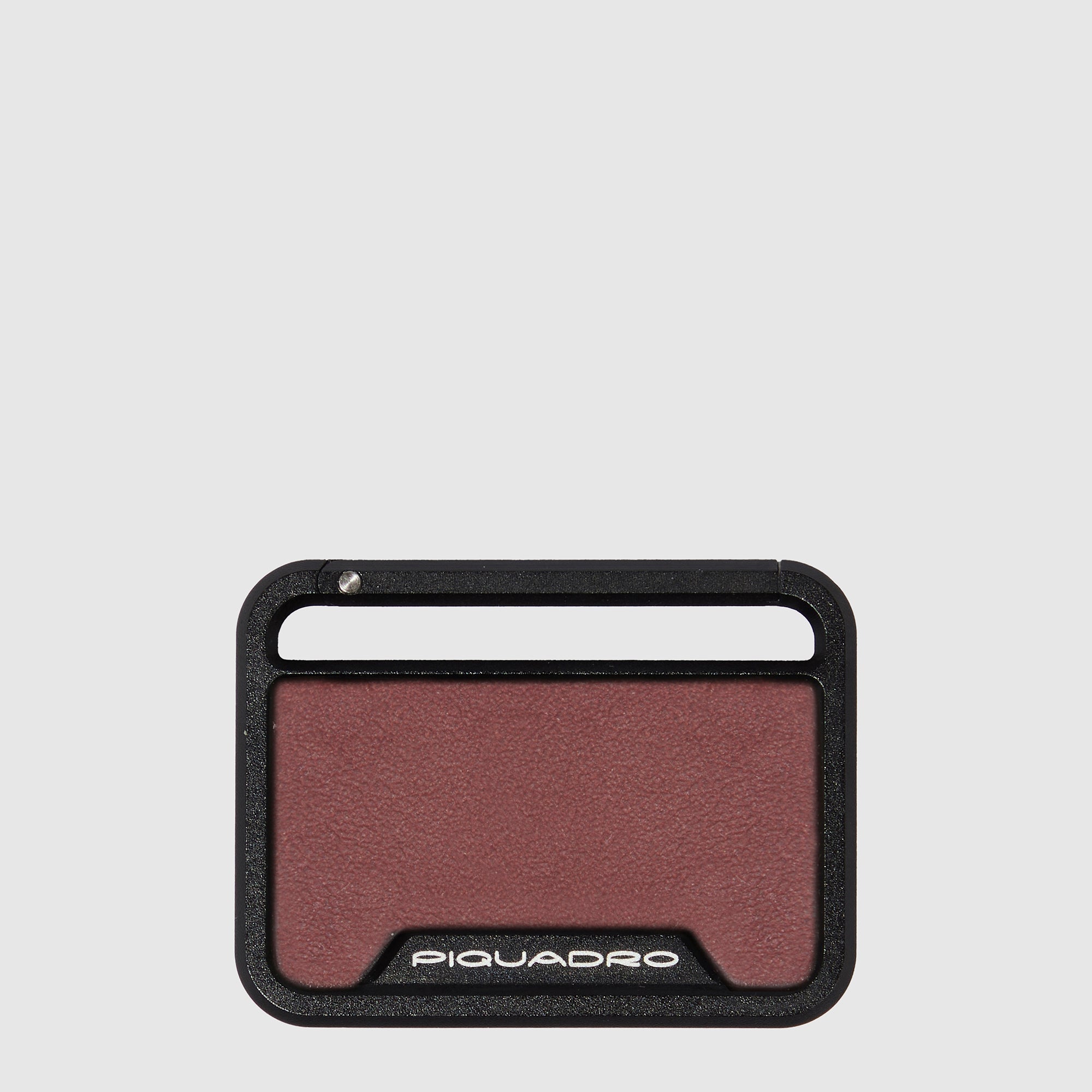 Piquadro Brief Monogram Plate Anhänger Schwarz Matt