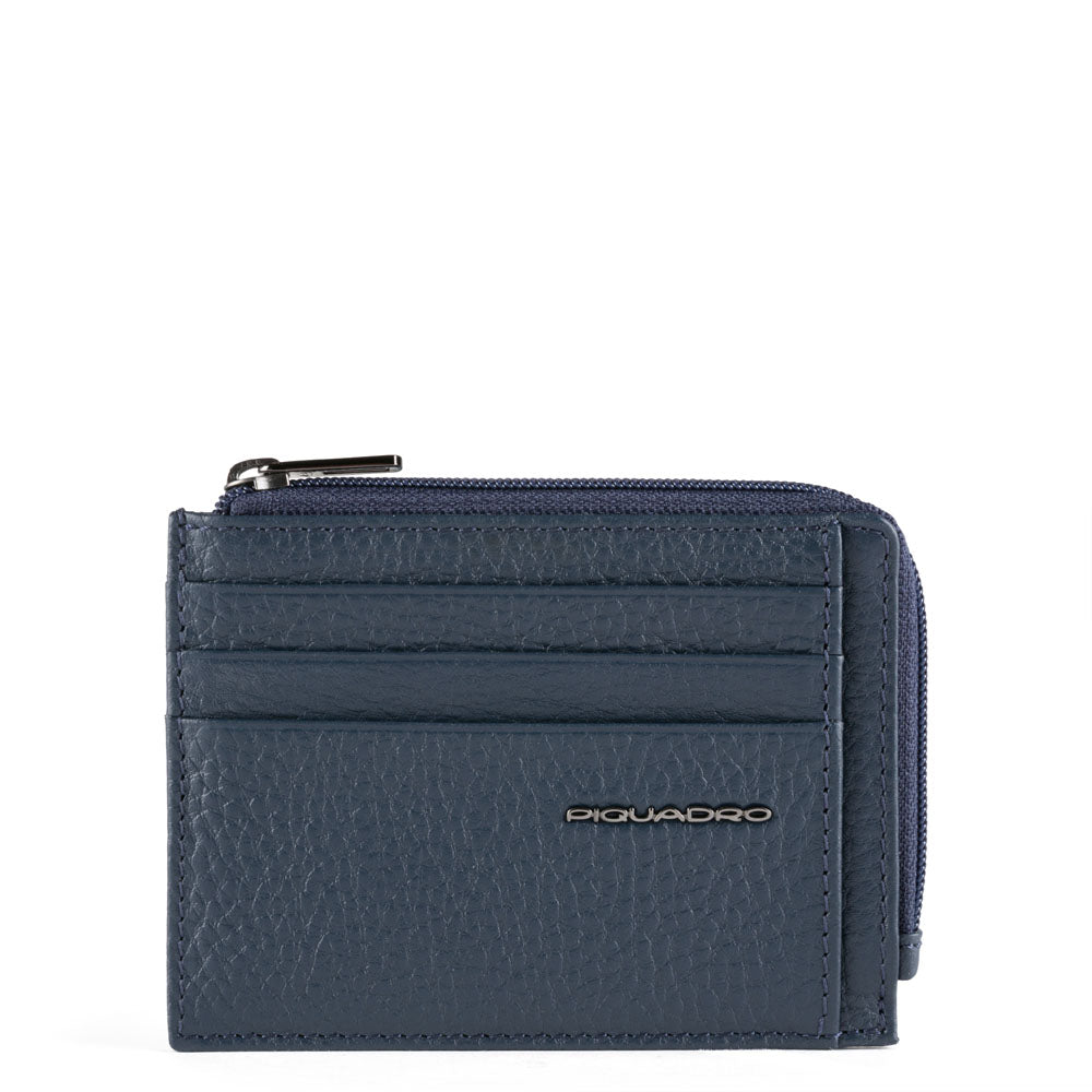Piquadro Blue Square Geldbörse Leder schwarz RFID