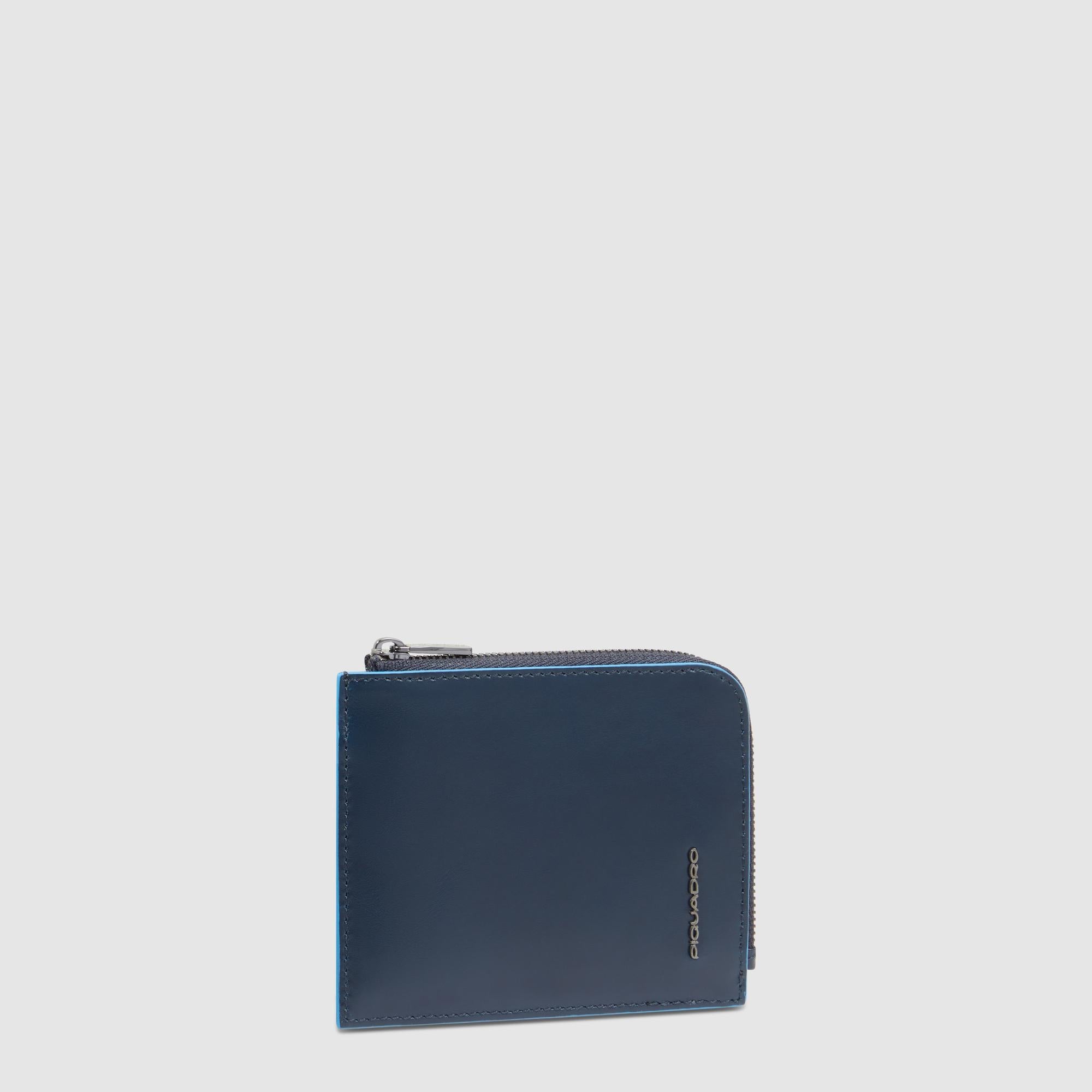 Piquadro Blue Square Kartenetui Herren Leder RFID Schwarz