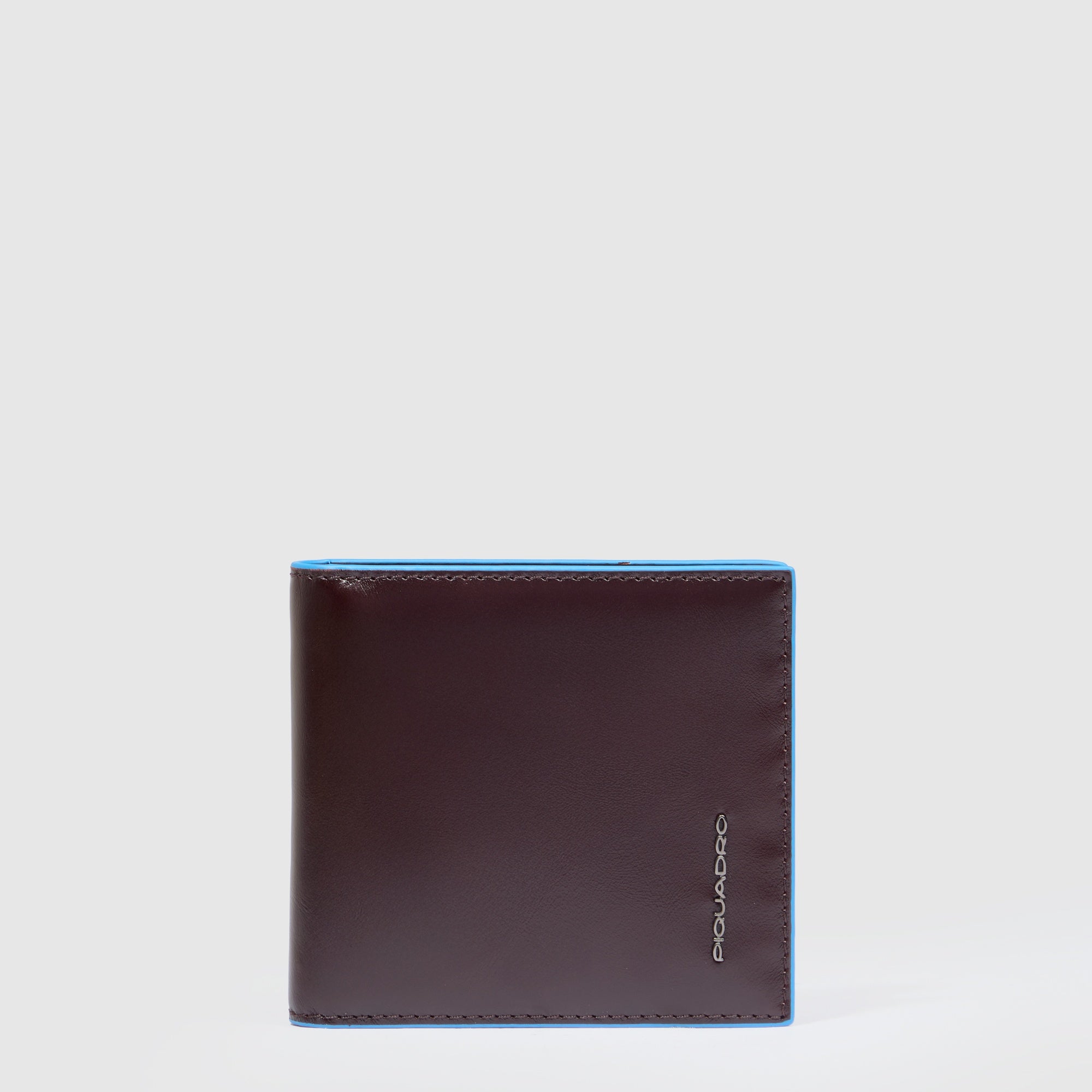 Piquadro Blue Square Geldbörse Herren Leder Schwarz Klammer