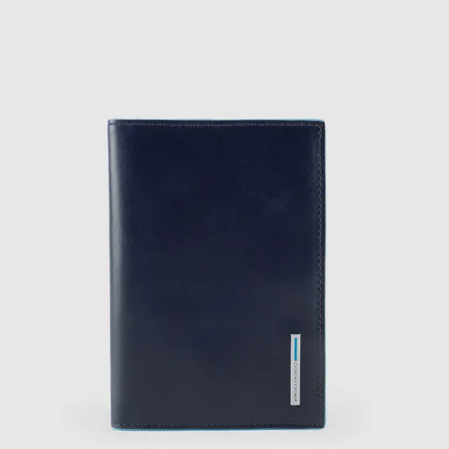 Piquadro Blue Square Reisepasshülle Leder Schwarz
