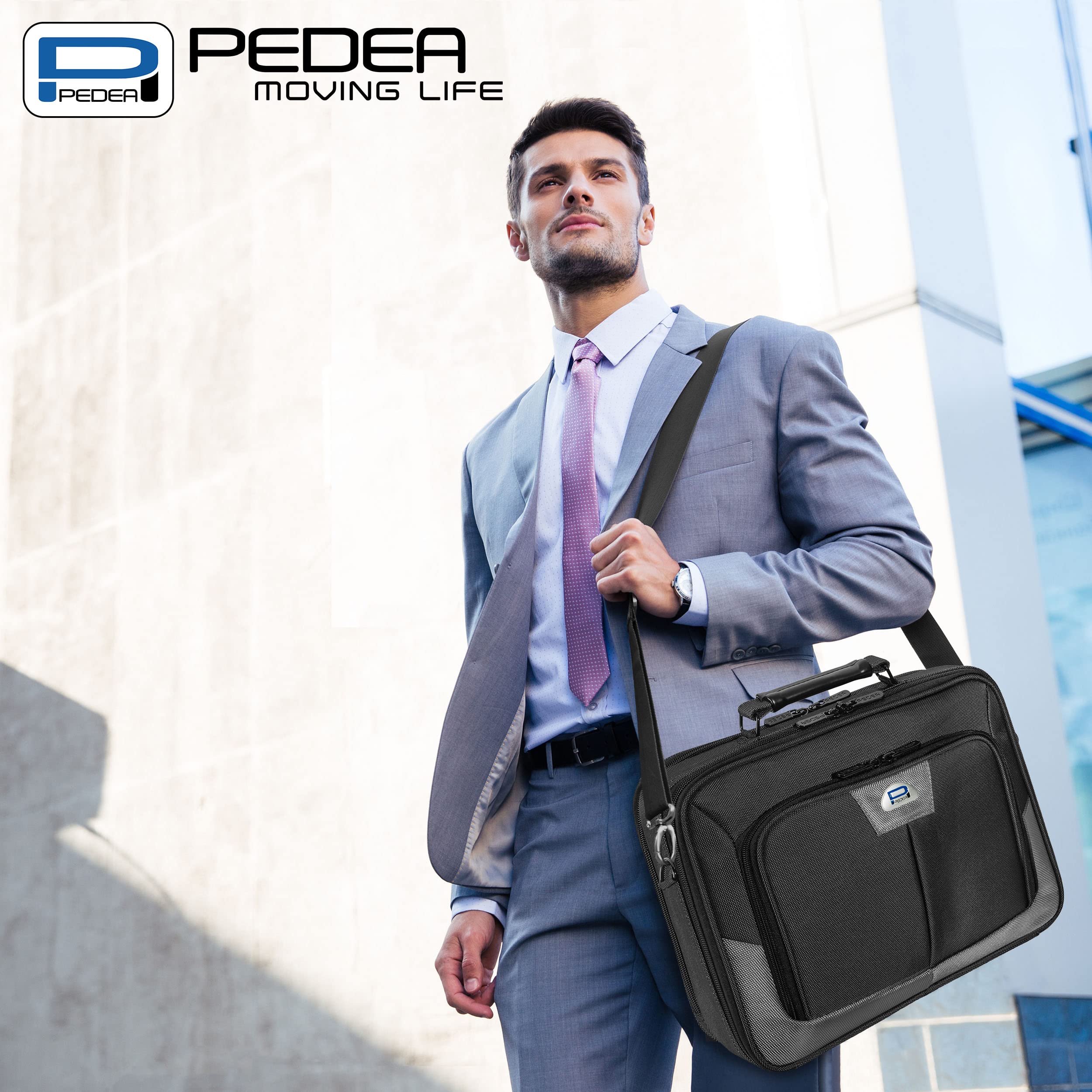Pedea Premium Laptoptasche 15,6 Zoll Grau gepolstert