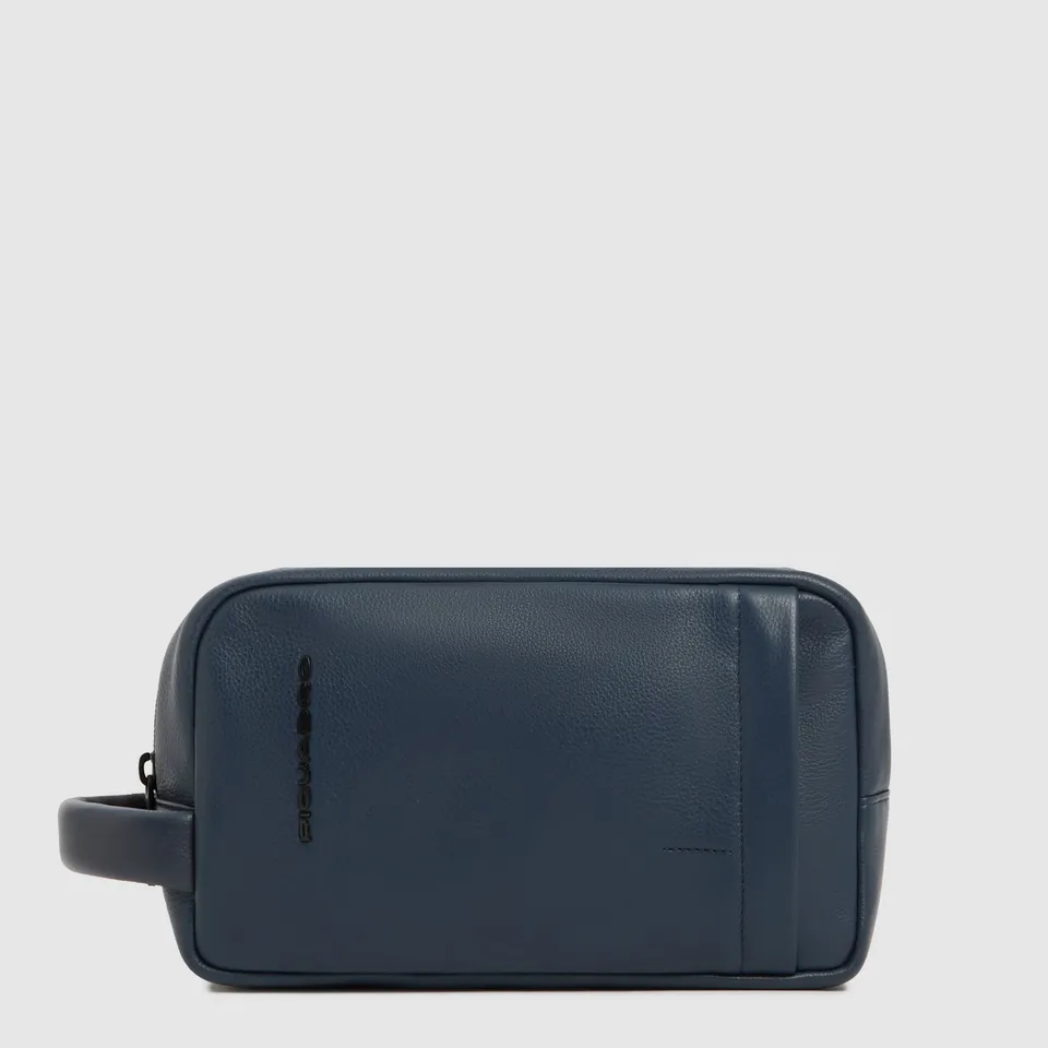 Piquadro PQ-Light Kulturbeutel Herren blau Leder