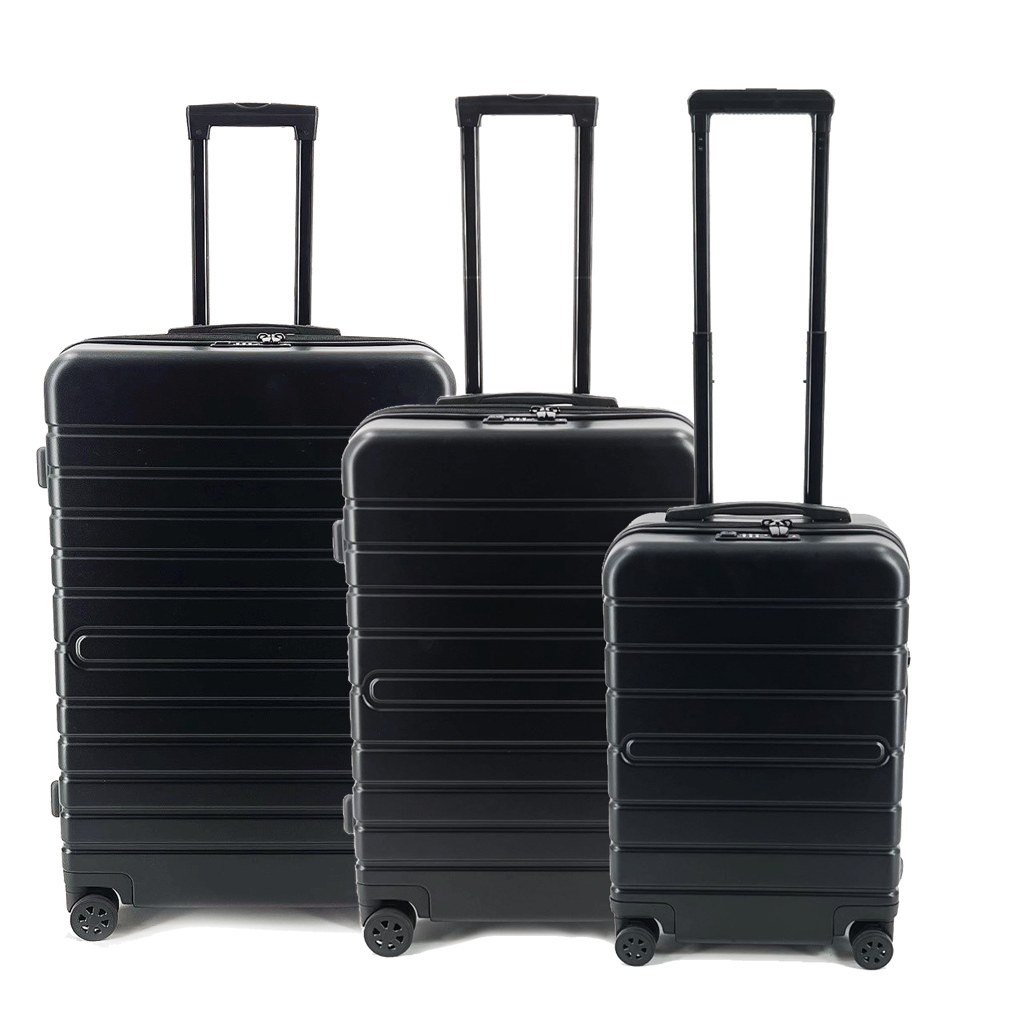 Lightpak Business Trolley 3er Reisetrolleyset schwarz ABS recycelt