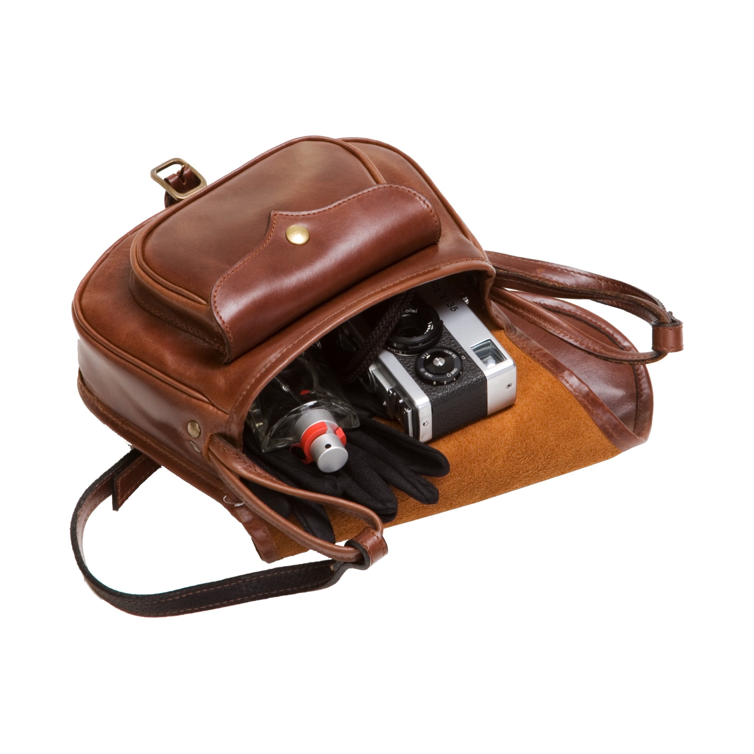 Lightpak Damentaschen BONNY Handtasche dunkelbraun Sattelleder