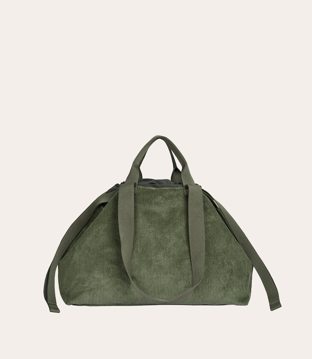 Tucano Carry Corduroy Medium Shopper Grün Samt
