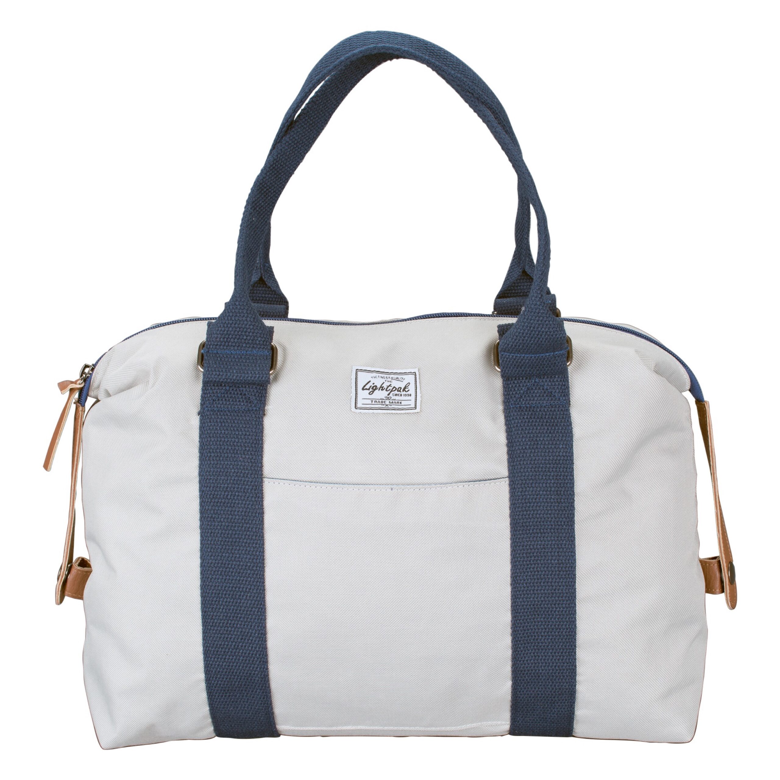 Lightpak Sweetbox Damentasche Beige-Blau mit Schulterriemen
