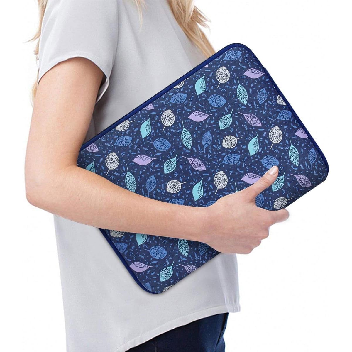 ARVOK Basic Laptop Sleeve 15,6 Zoll Dunkelblau Ahornblatt Neopren