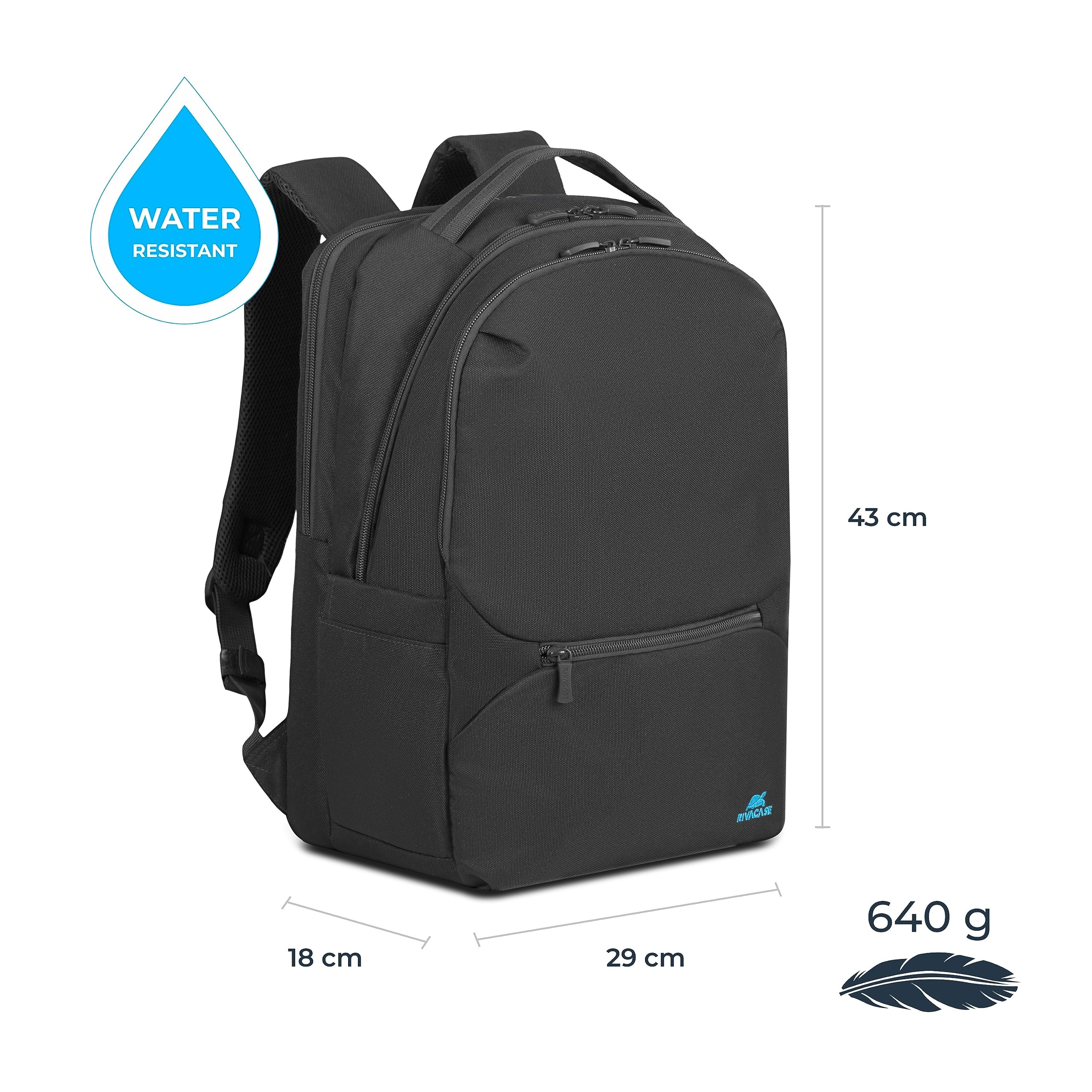 RIVACASE Cardiff Laptop Rucksack 15,6 Zoll 24L Schwarz