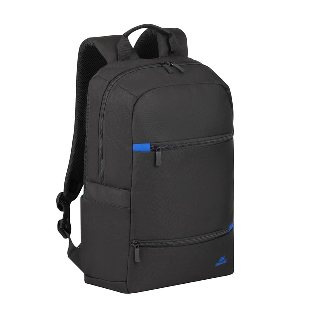 RIVACASE Aviva Laptop Rucksack 15,6 Zoll Schwarz 15L wasserabweisend