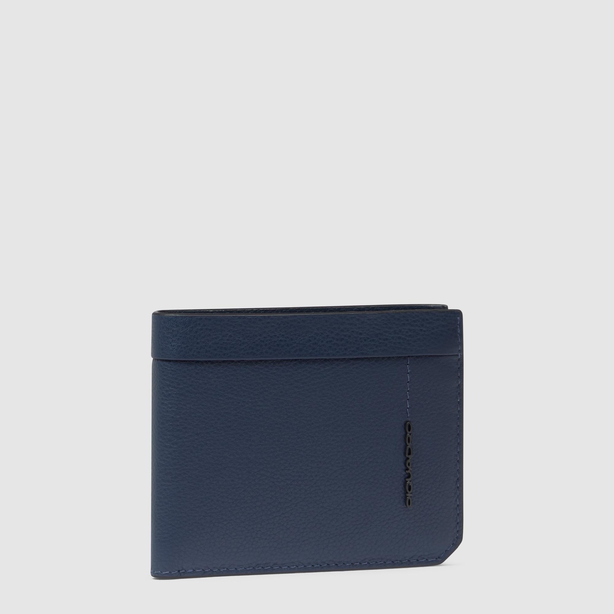 Piquadro Blue Square Geldbörse Leder Blau RFID