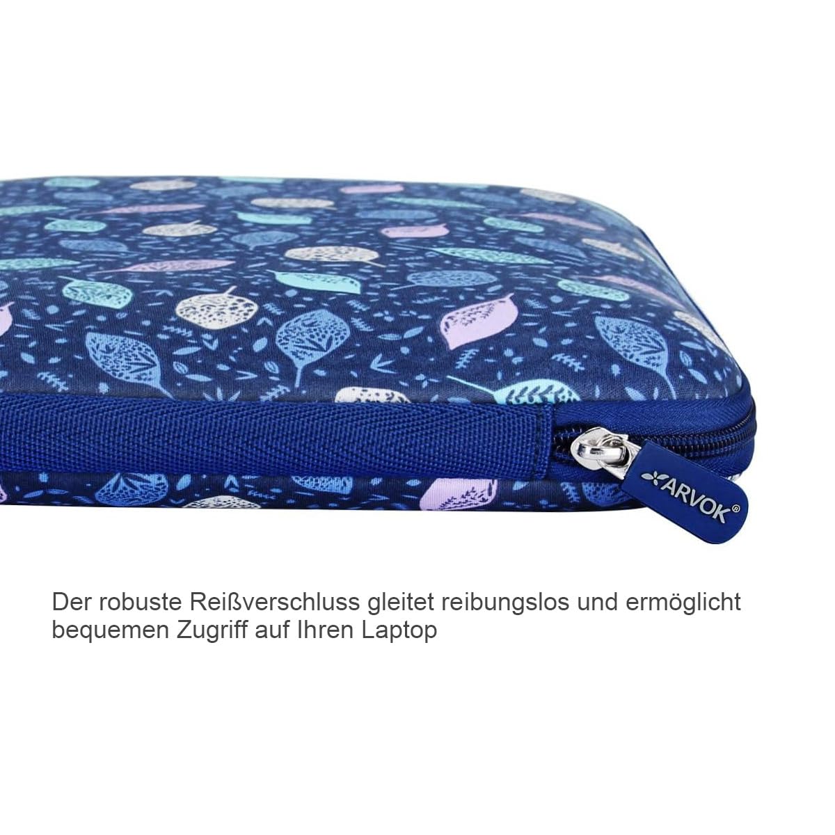 ARVOK Basic Laptop Sleeve 15,6 Zoll Dunkelblau Ahornblatt Neopren