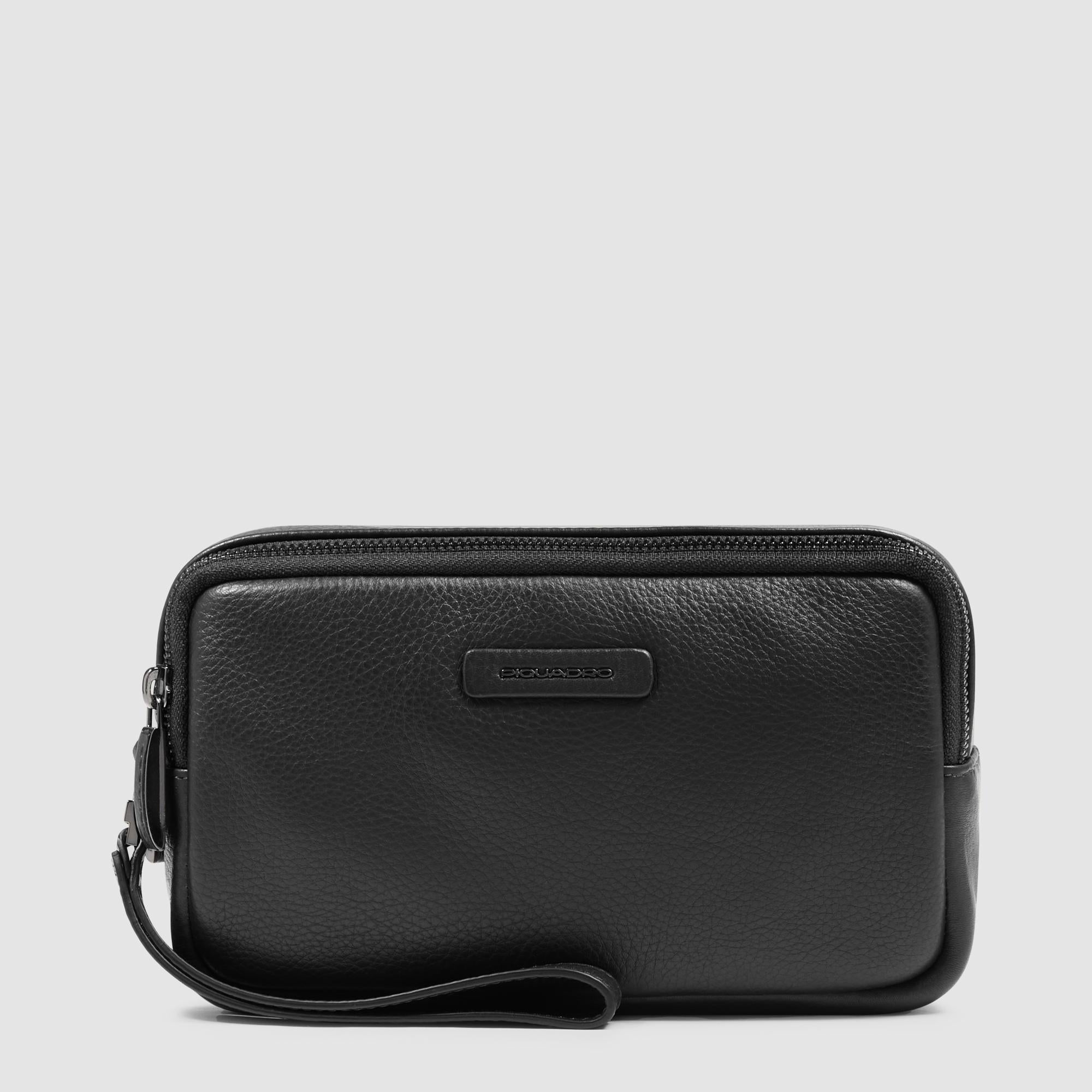 Piquadro Modus Pochette Herren Leder Schwarz 2 Fächer