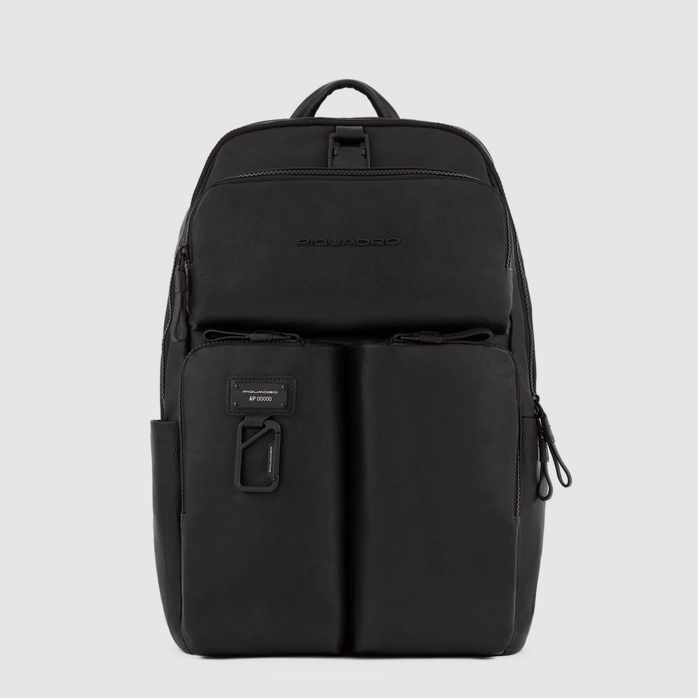 Piquadro Connequ Laptop-Rucksack 14 Zoll Schwarz RFID