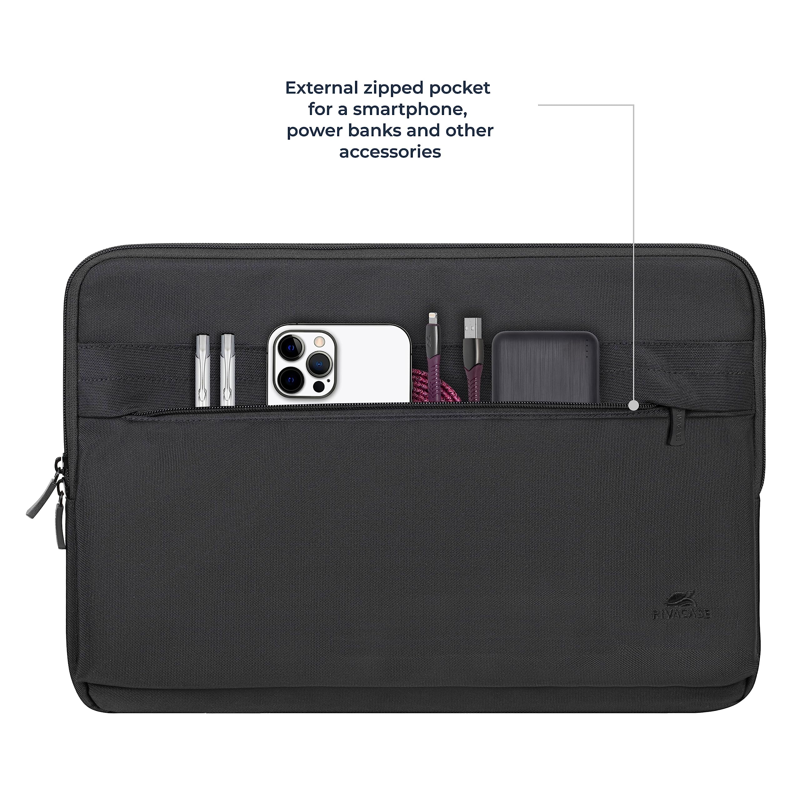 RIVACASE Antishock Laptoptasche 15,6 Zoll Schwarz