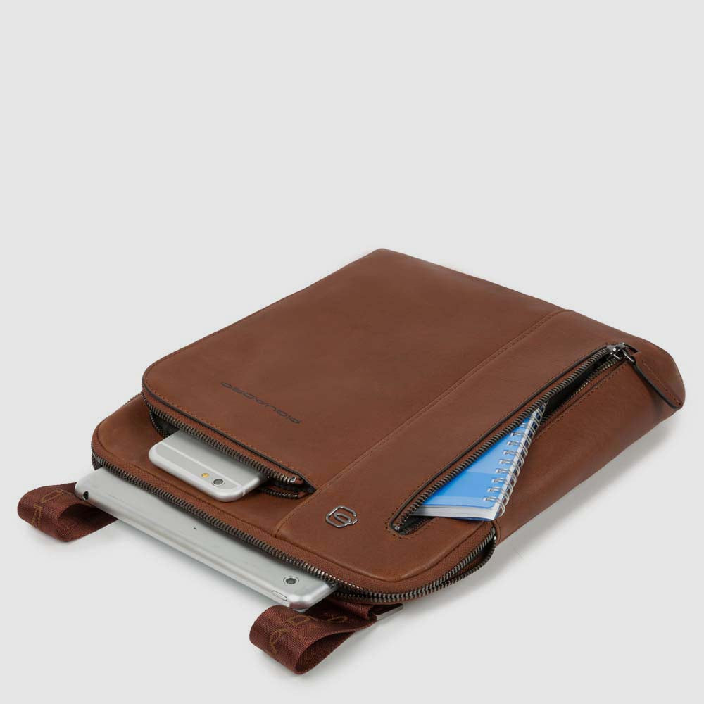 Piquadro Urban Umhängetasche Leder Herren Schwarz iPad