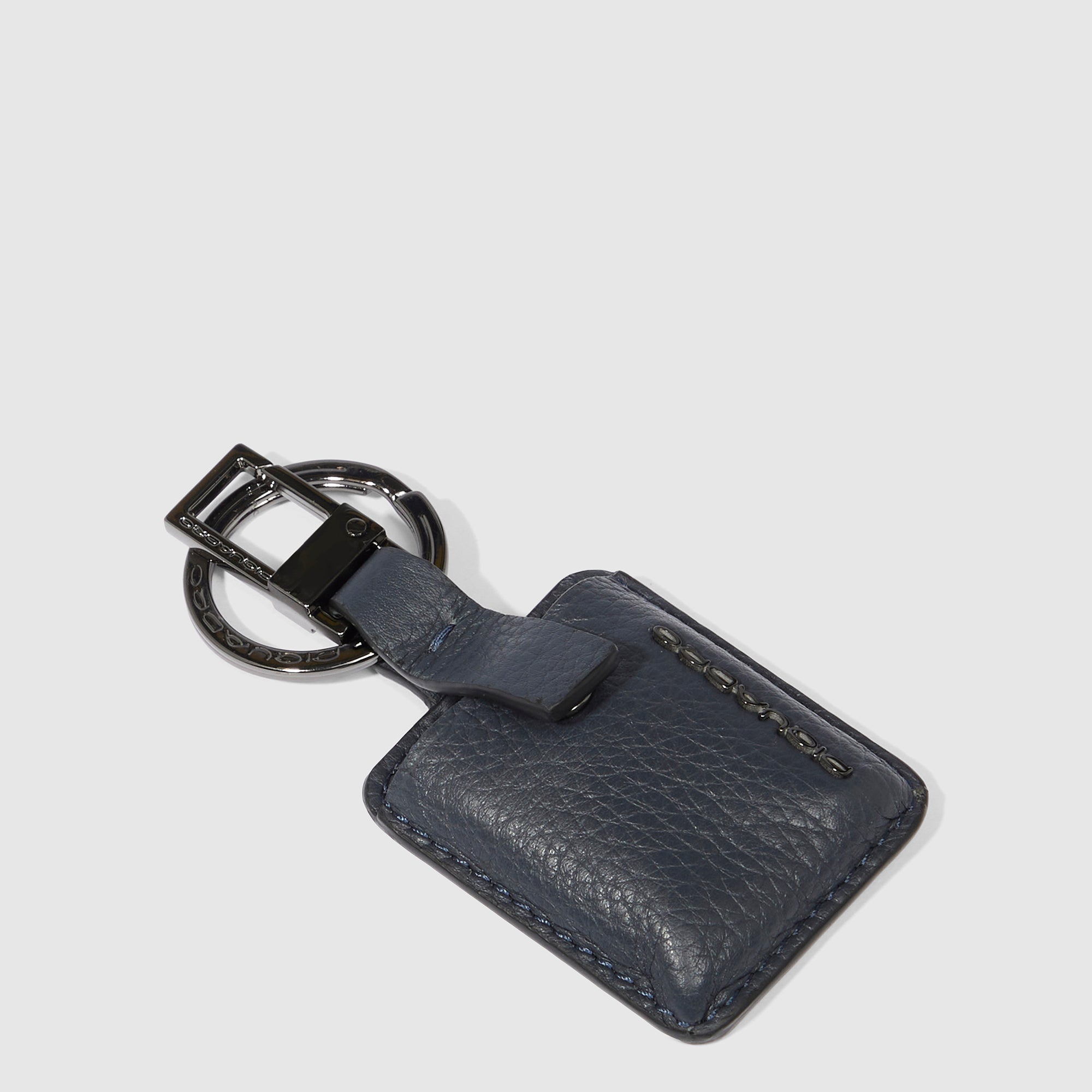Piquadro Connequ Schlüsselanhänger Karabiner Leder Schwarz