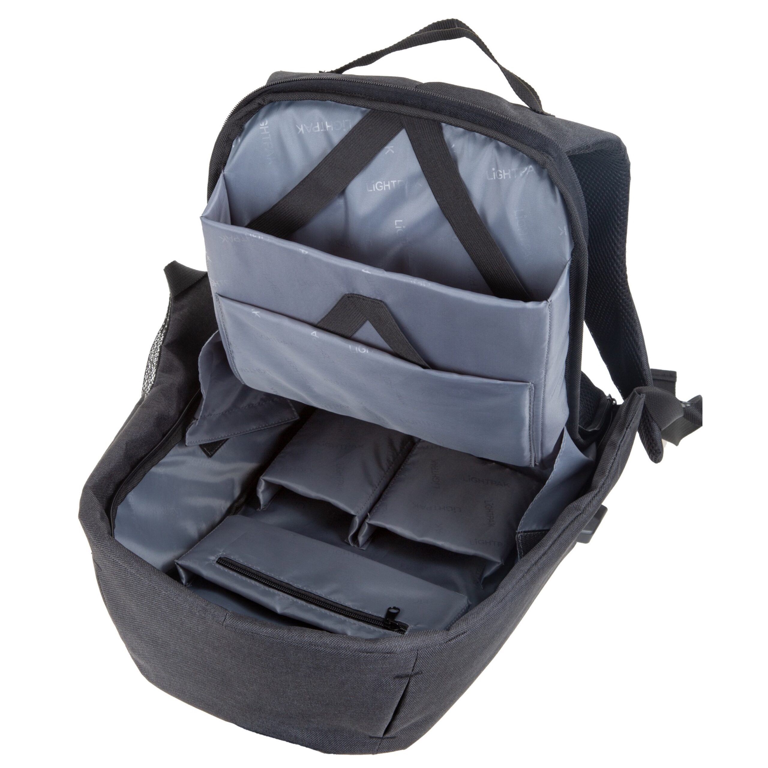 Lightpak Safebag Rucksack 15 Zoll anthrazit USB Laptopfach
