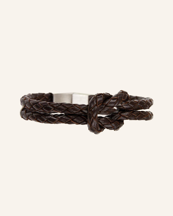 Buckle & Seam Faro Lederarmband M Magnetverschluss braun