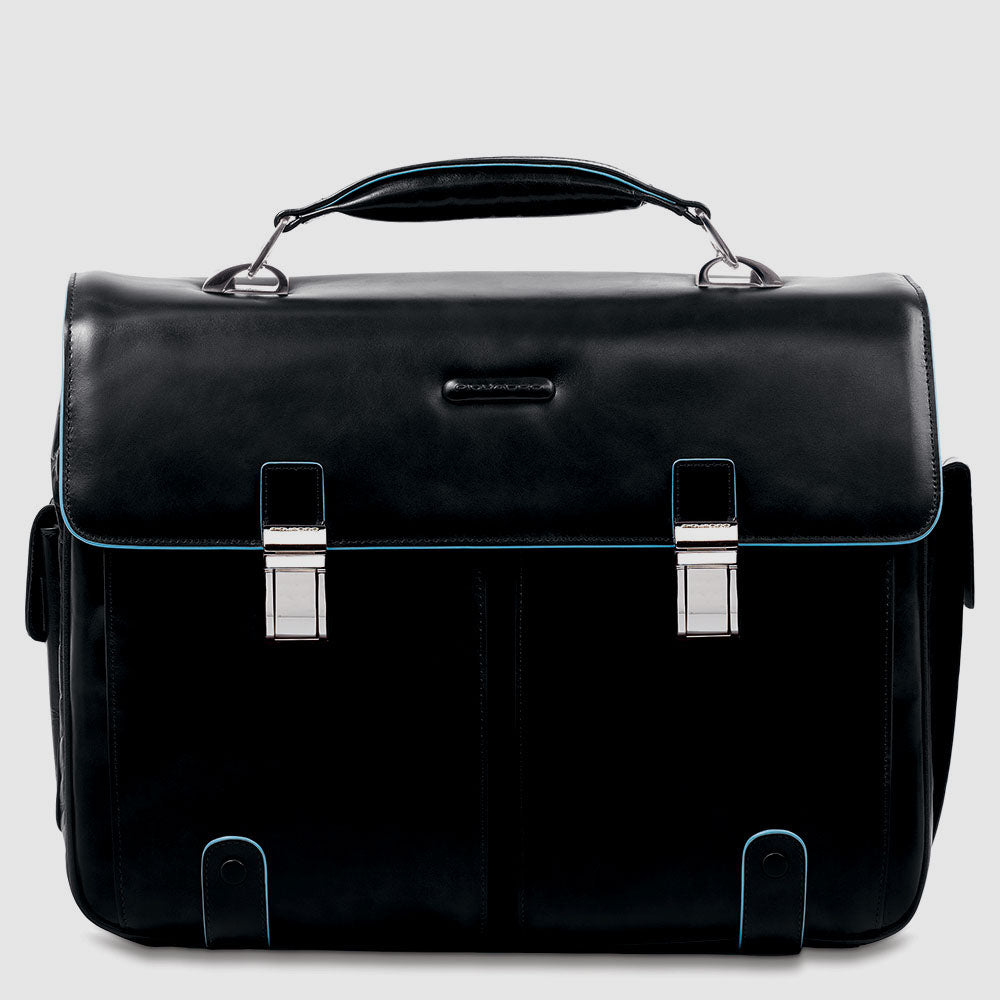 Piquadro Modus Aktentasche 15,6 Zoll Leder schwarz Laptop