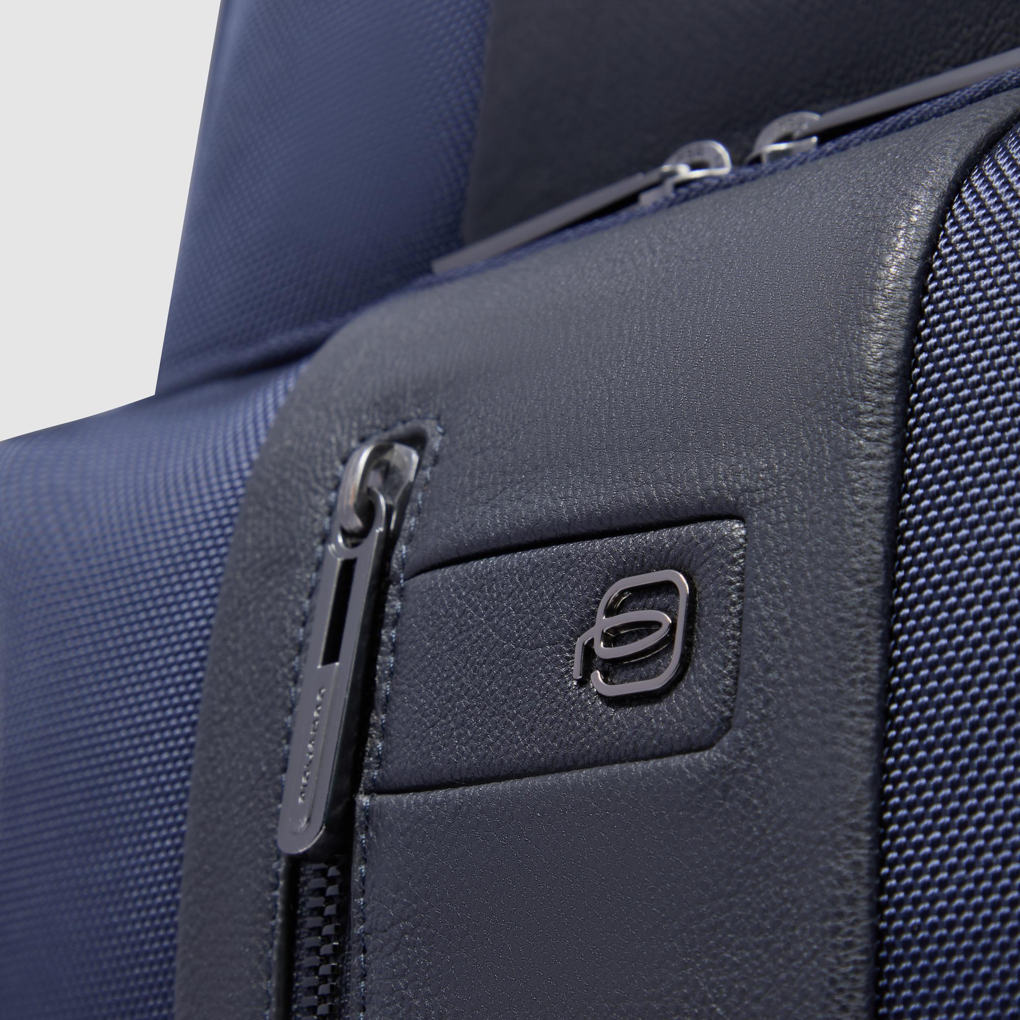 Piquadro Black Square Rucksack 15,6 Zoll Grau Stoff