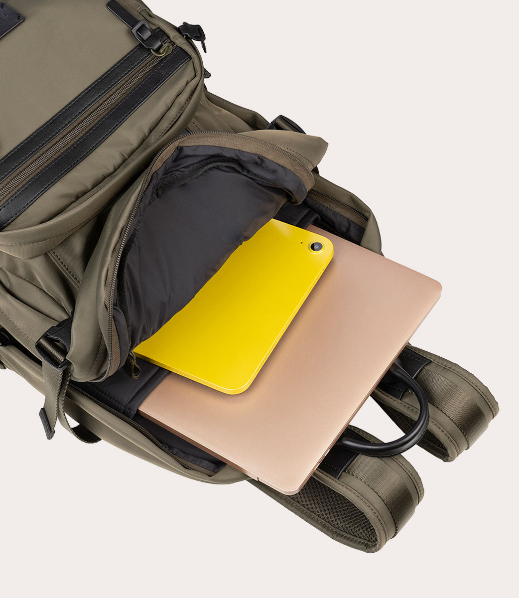Tucano Desert Premium 15,6 Zoll Rucksack Grün Leder