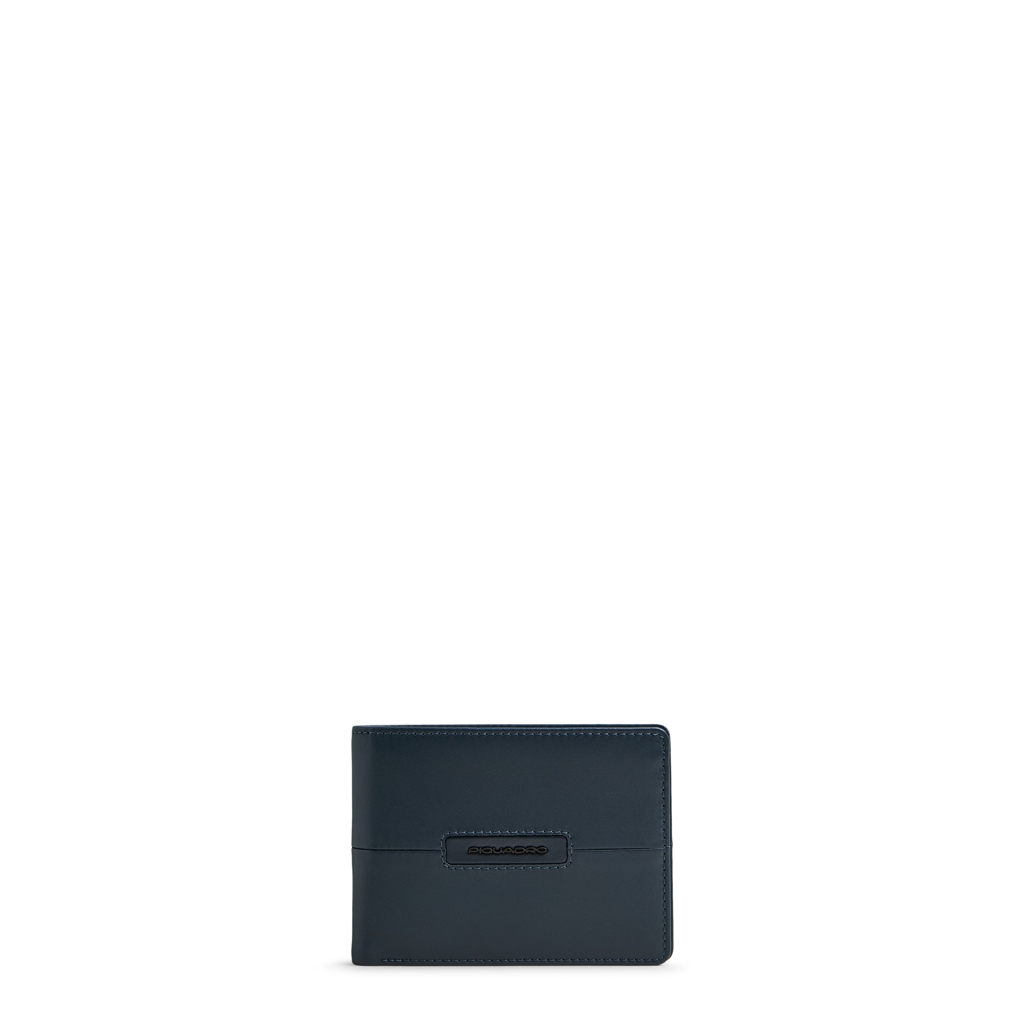 Piquadro Blue Square Herren Geldbörse Leder Blau mit Ausweisfach
