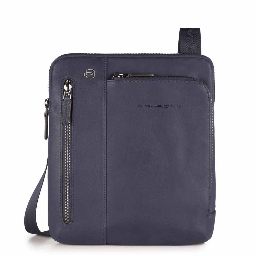 Piquadro Urban Umhängetasche Leder Herren Schwarz iPad
