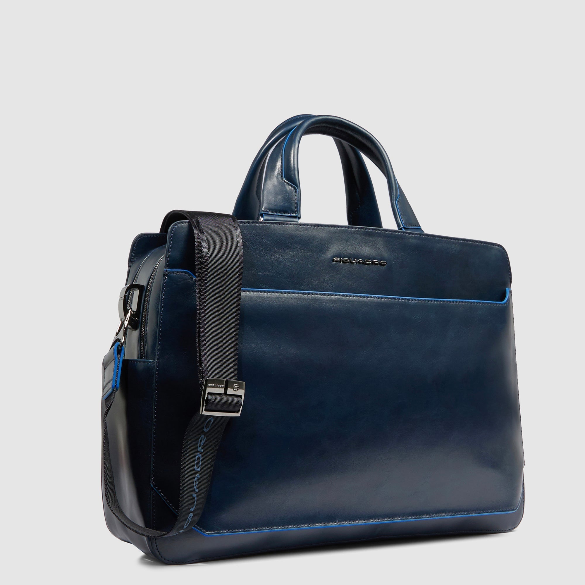 Piquadro Modus Aktentasche 15,6 Zoll Leder blau RFID
