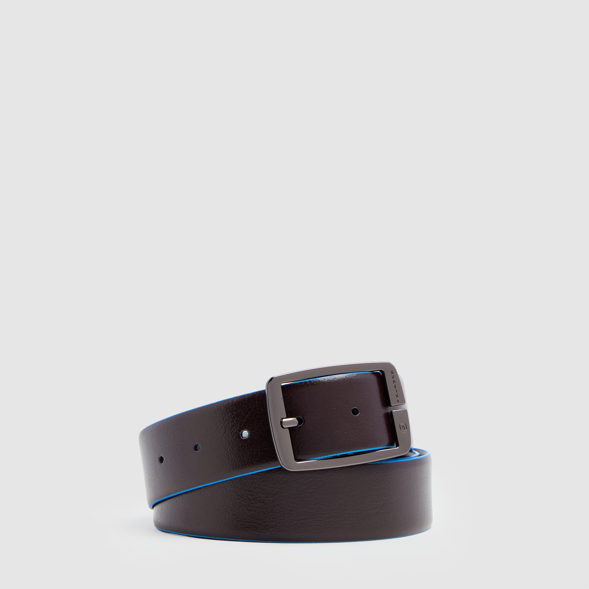 Piquadro Blue Square Gürtel Leder Reversibel Schwarz