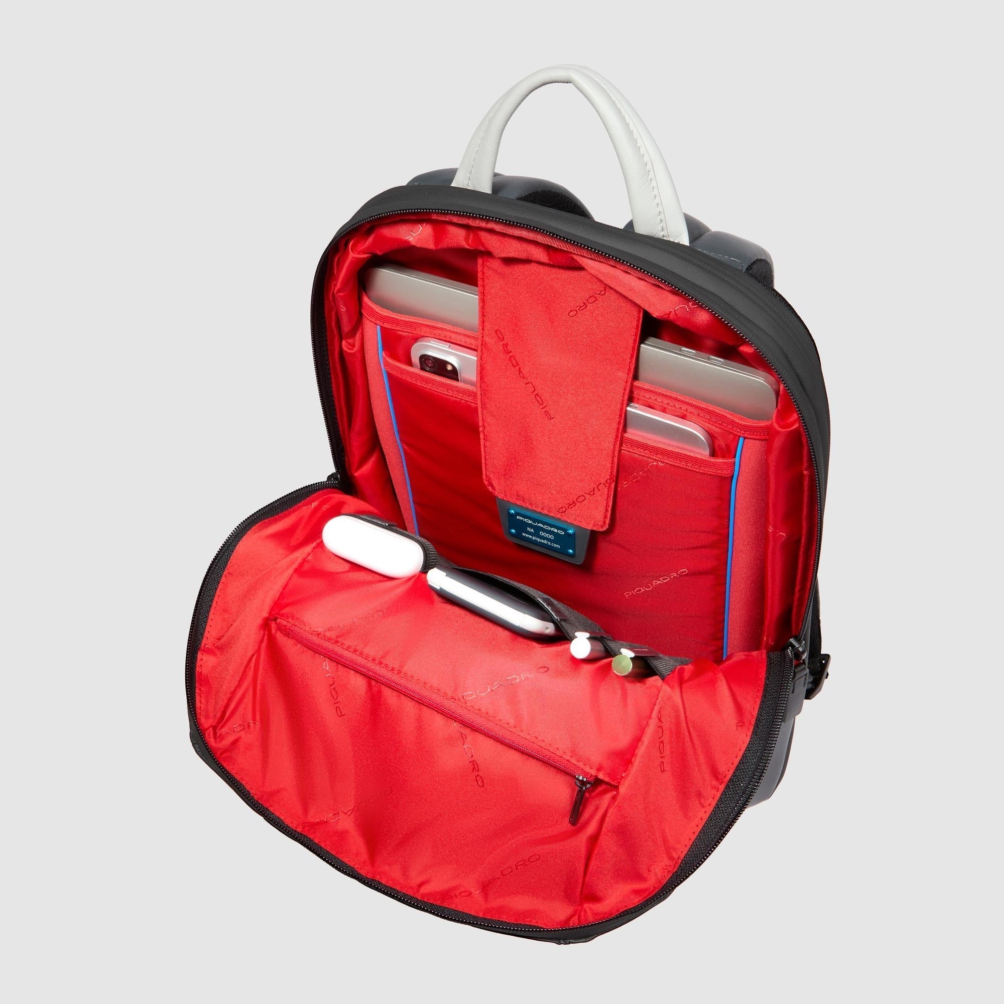 Piquadro Rover Rucksack 15,6 Zoll Schwarz erweiterbar RFID