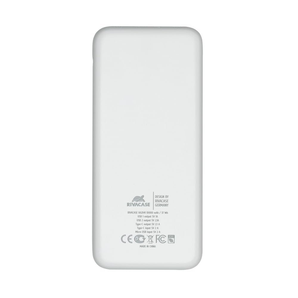 RIVACASE RIVAPOWER VA2041 Powerbank 10000mAh Weiß USB-C