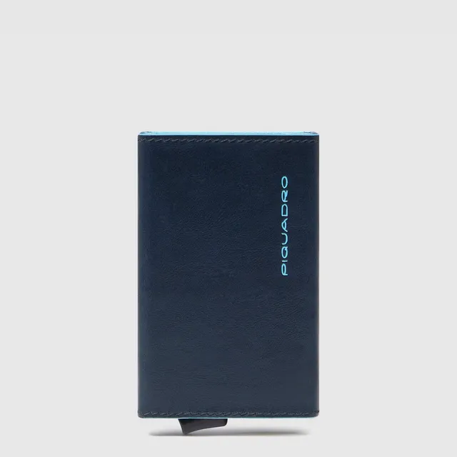 Piquadro Black Square Kreditkartenetui Sliding RFID schwarz