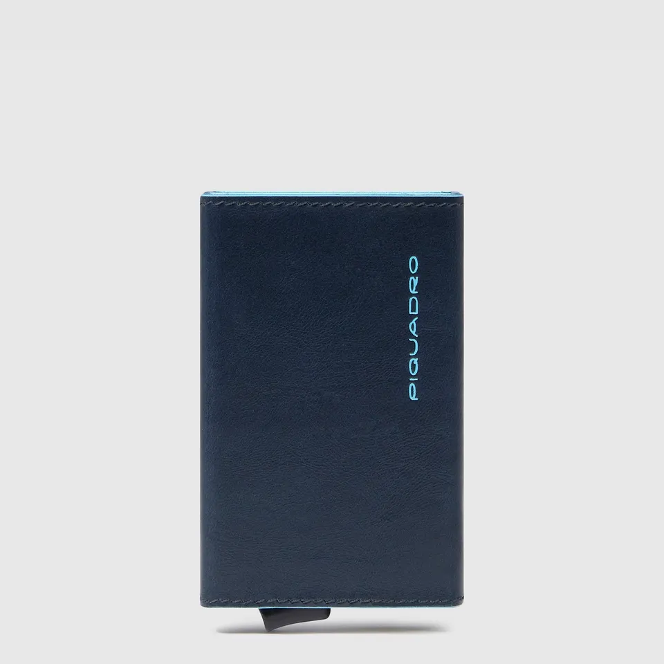 Piquadro Black Square Kreditkartenetui Sliding RFID schwarz