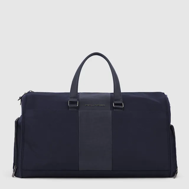 Piquadro Corner 2.0 Kleidersack Blau Recyclingstoff Haken