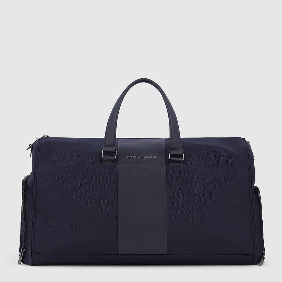 Piquadro Corner 2.0 Kleidersack Blau Recyclingstoff Haken