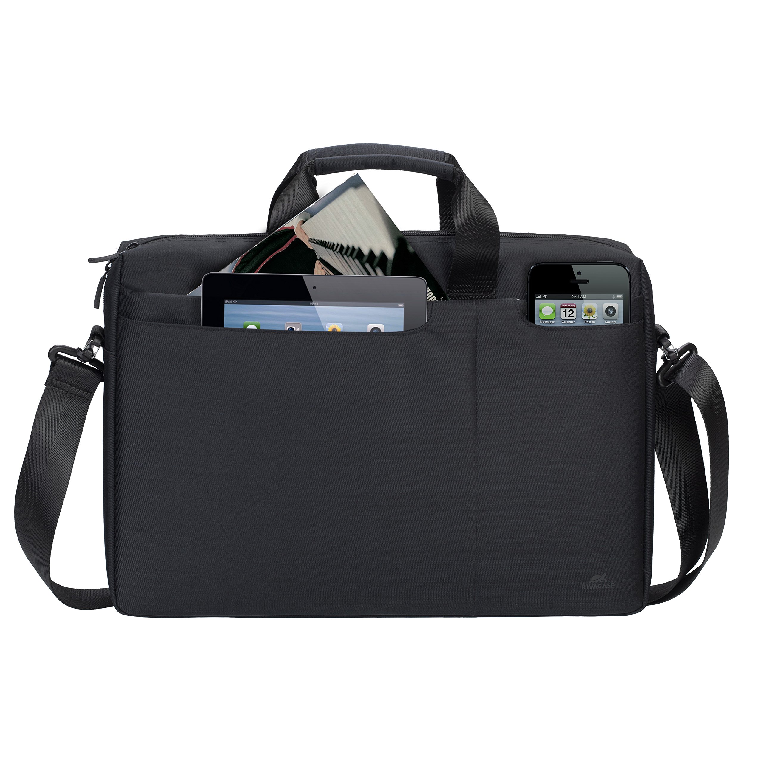 RIVACASE Tivoli Laptoptasche 15,6 Zoll Schwarz wasserabweisend