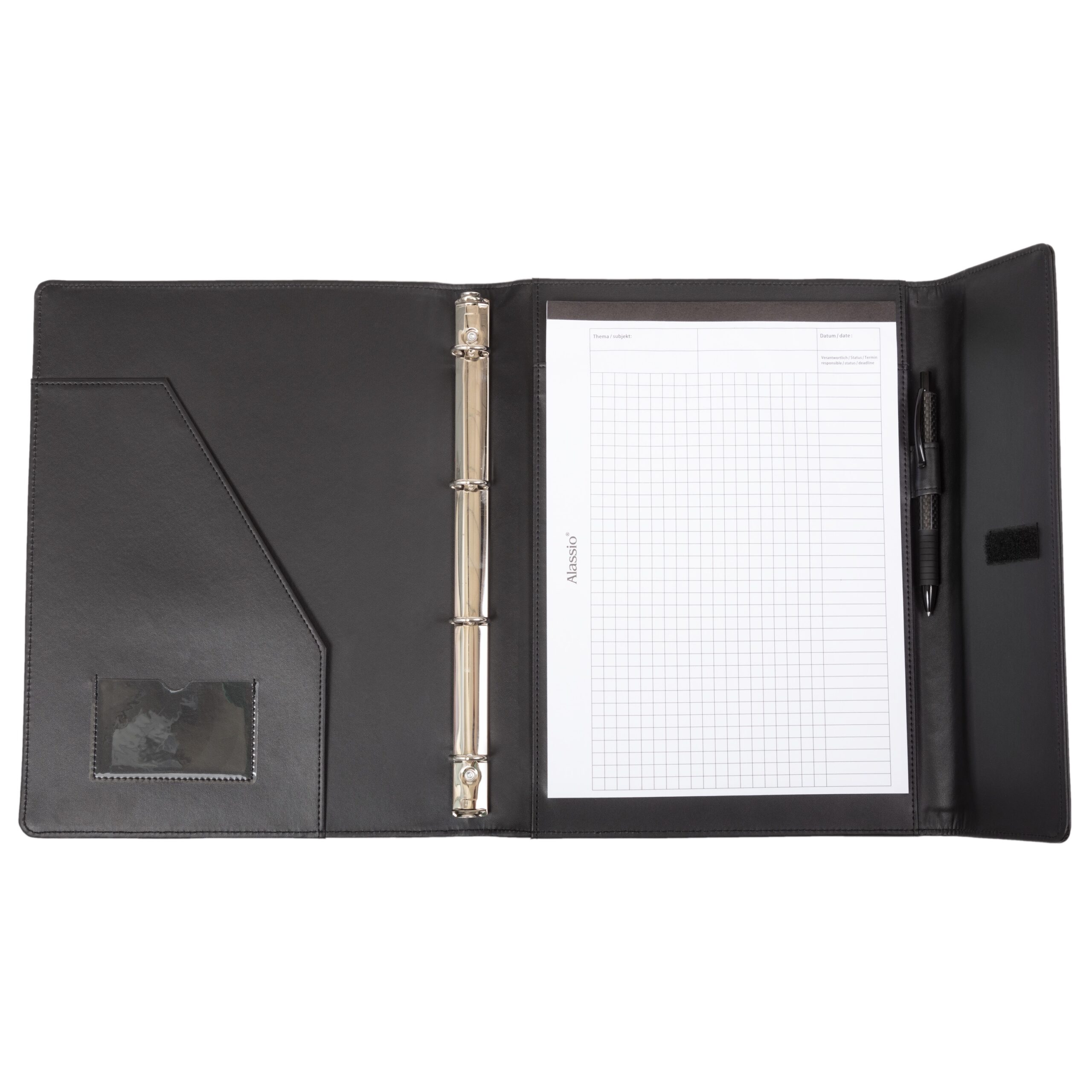 Lightpak Ringbuchmappen SALVO A4 Konferenzmappe schwarz
