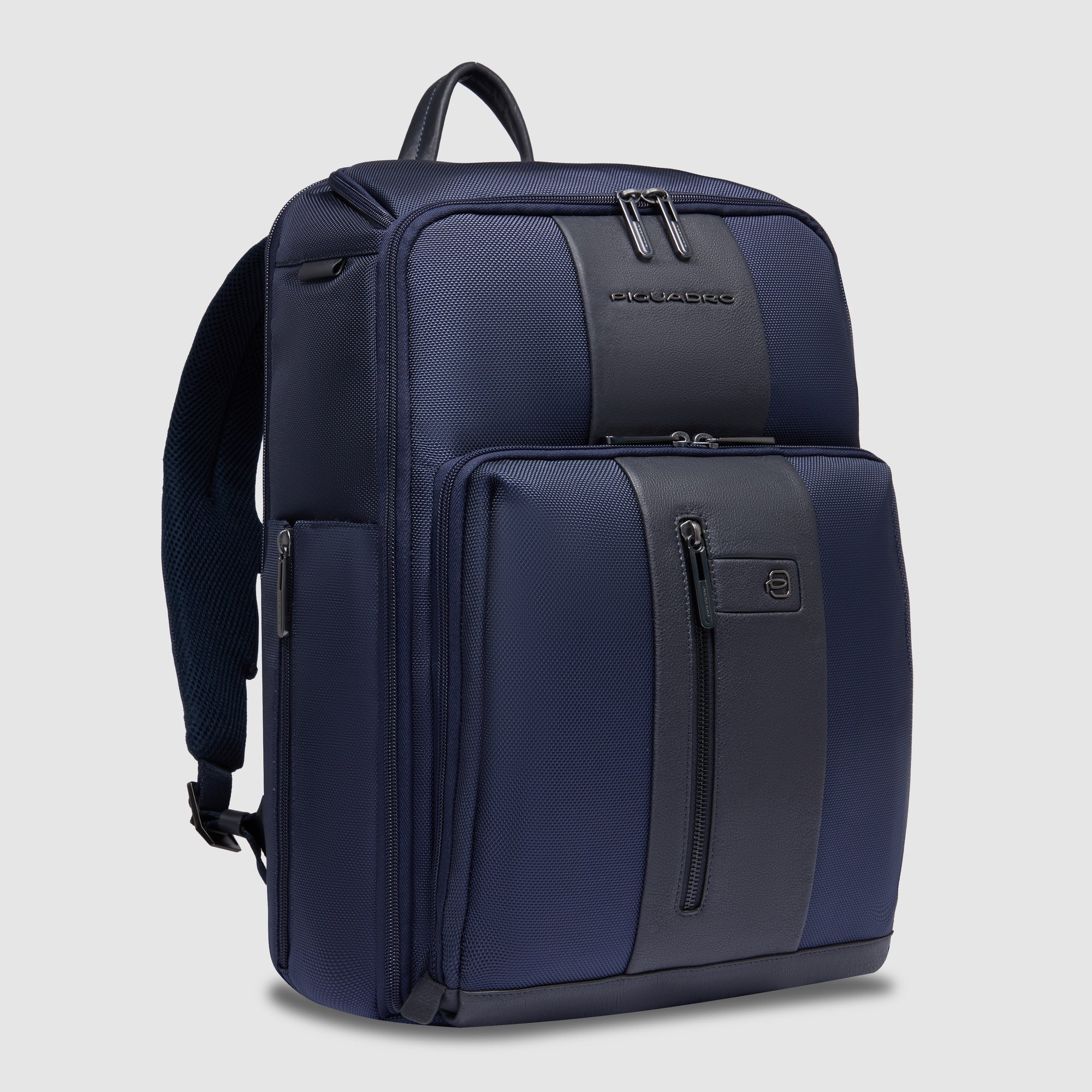 Piquadro Black Square Rucksack 15,6 Zoll Grau Stoff