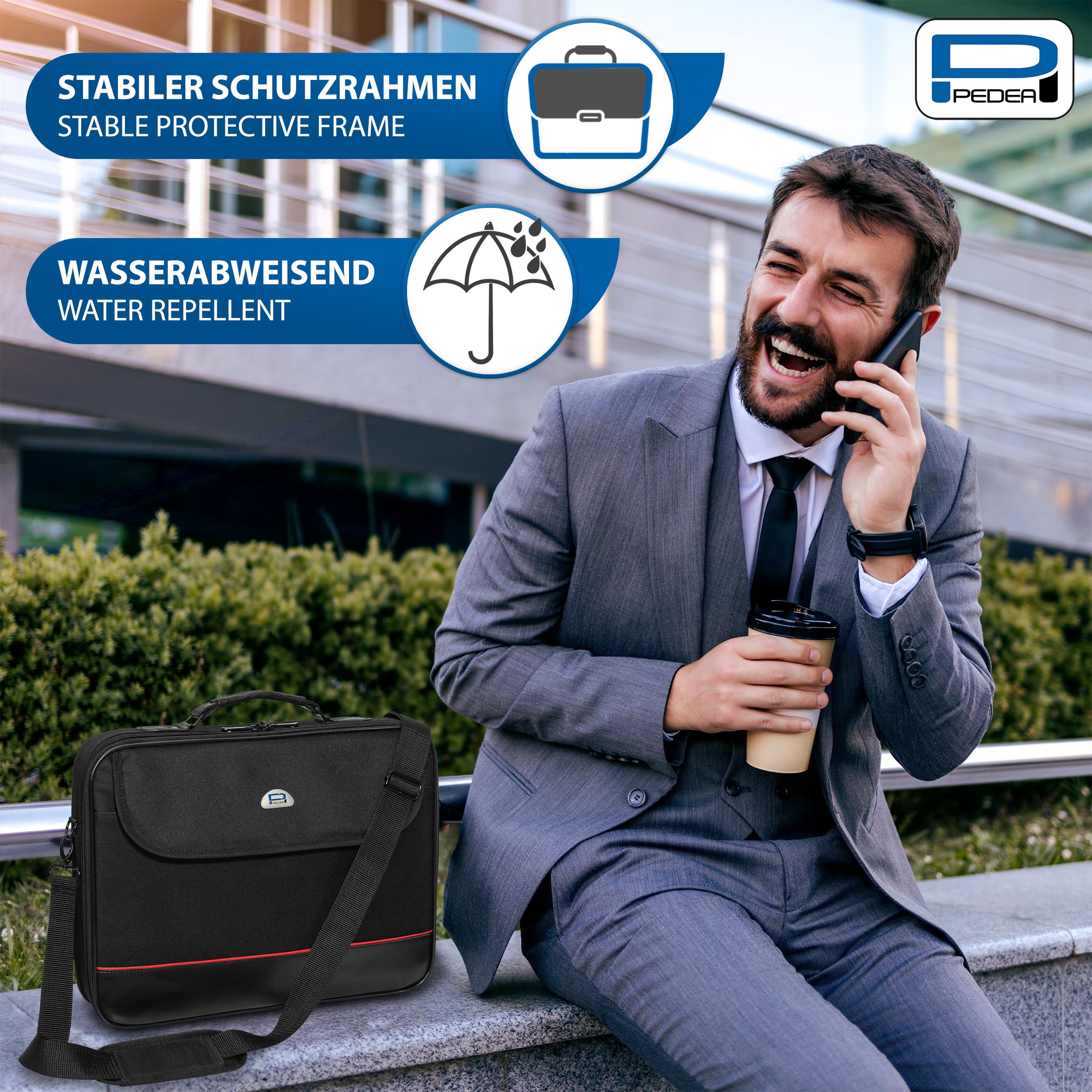 Pedea Trendline Laptoptasche 50x39cm 18,4 Zoll Schwarz