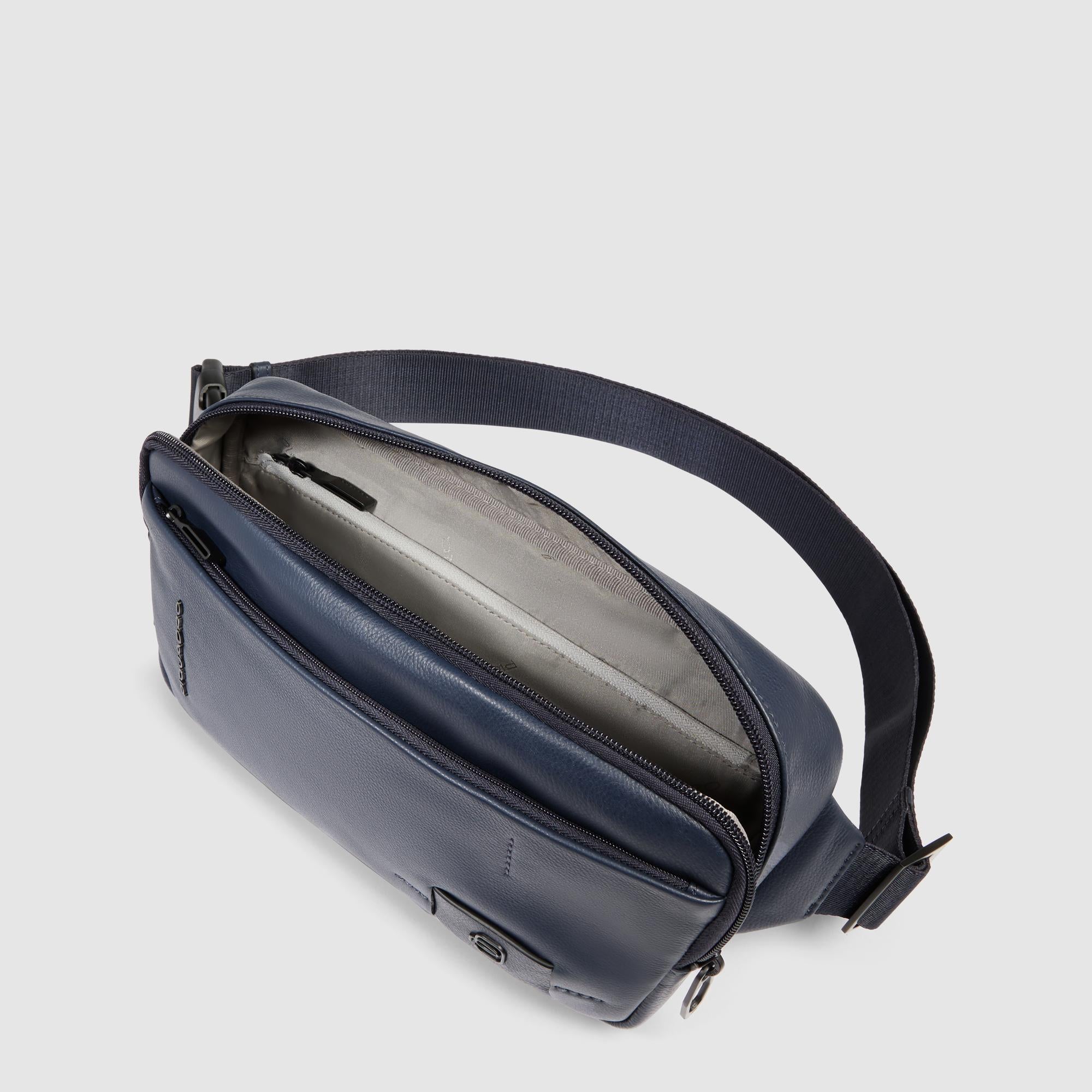 Piquadro Urban Bauchtasche Leder RFID-Schutz BLU