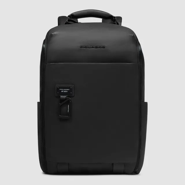 Piquadro Black Square Rucksack Leder Schwarz 15,6 Zoll
