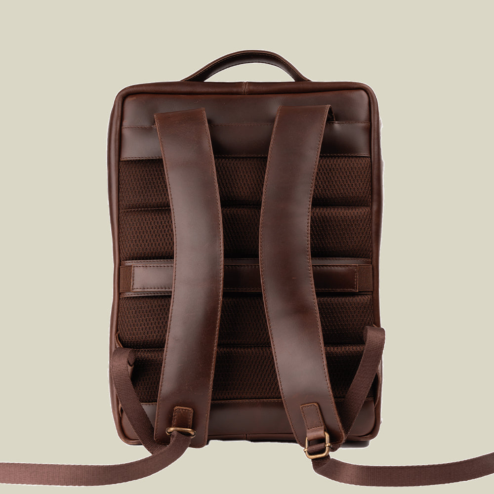 Buckle & Seam Mik Rucksack Leder 16 Zoll Laptopfach